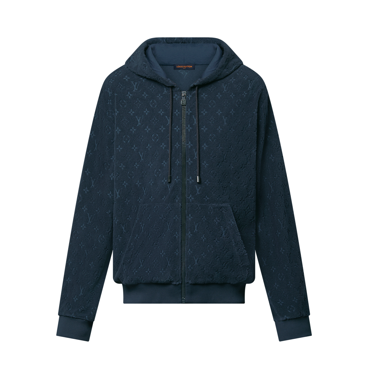 Sweat à capuche Monogram zippé en French Terry